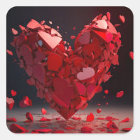 Sticker de coeur brisé généré par l'IA