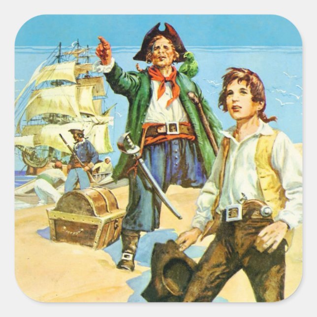 Carré Sticker de l'île au trésor 1 (Devant)
