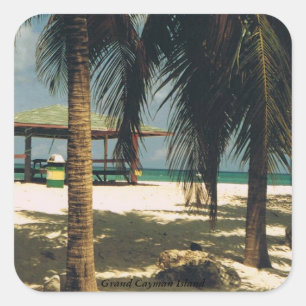 Carré Sticker de l'île Grand Cayman