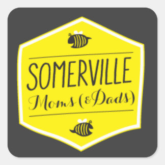 Carré Sticker de logo Somerville Moms Arrière - plan noi