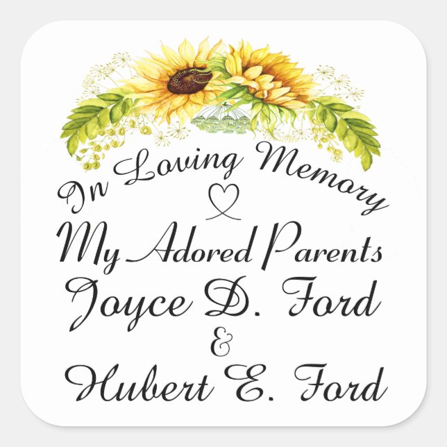 Carré Sticker de Memoriam (Devant)