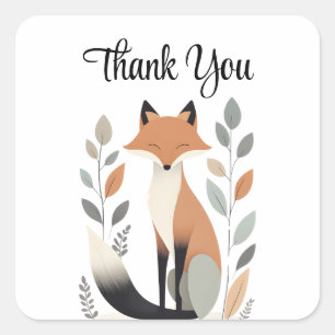 Carré Sticker de Merci Boho Fox minimaliste moderne