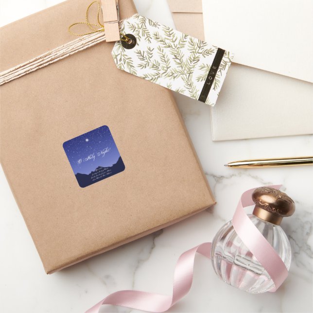 Carré Sticker de Noël de la Saint-Nuit (Cadeaux)