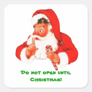 Carré Sticker de Noël Secret Père Noël