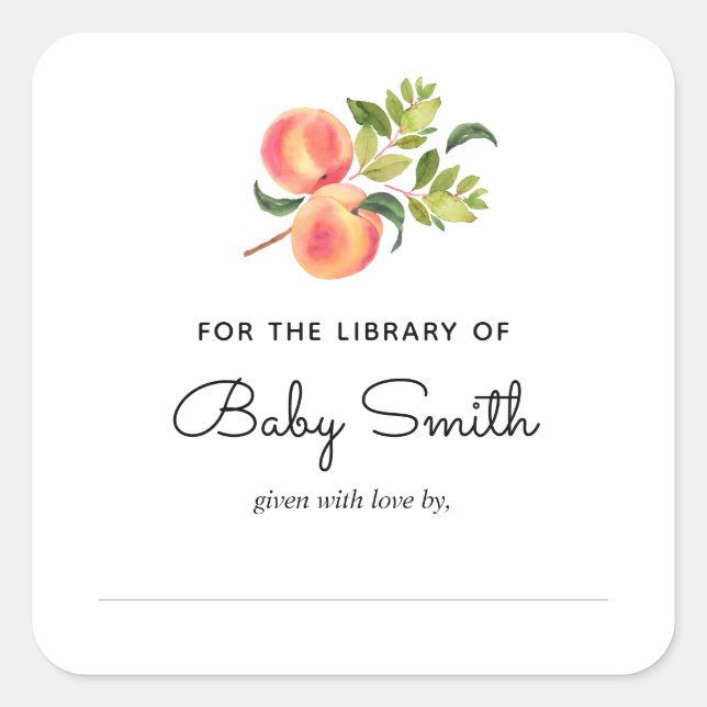 Carré Sticker de poche baby shower (Devant)