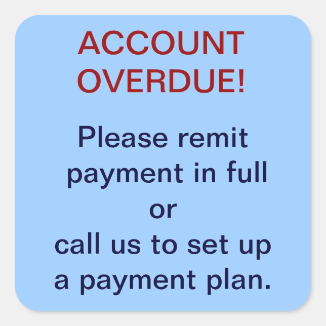 Carré Sticker de recouvrement de comptes (Devant)