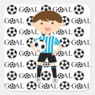 Carré Sticker de Soccer Boy Objectif 1