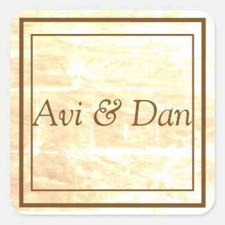 Carré Sticker de tradition or ou sceau d'enveloppe