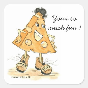 Carré Sticker de type fromage