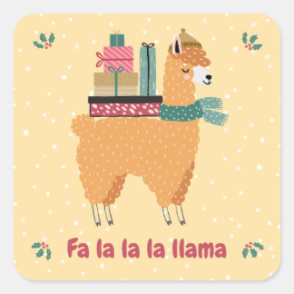 Carré Sticker de vacances Fa la la Llama