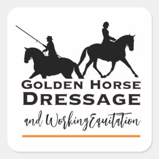 Carré Sticker d'équitation de Cheval d'or et d'équitatio