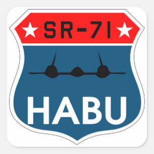 Carré Sticker d'insigne SR-71 Blackbird "Habu"