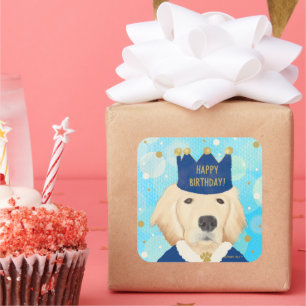 Carré Sticker d'or pour l'anniversaire Prince