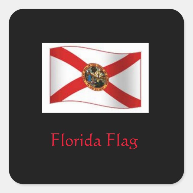 Carré Sticker Drapeau Floride (Devant)