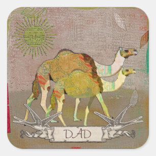 Carré Sticker Dreamy Camels Dad