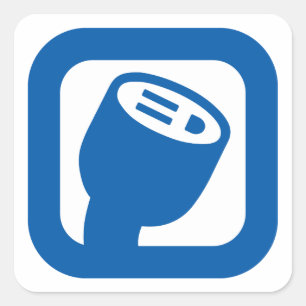 Carré Sticker du logo PlugShare