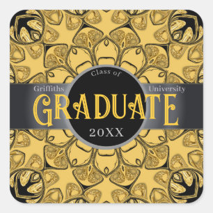 Carré Sticker Eclipse Sunflower Mandala Graduation