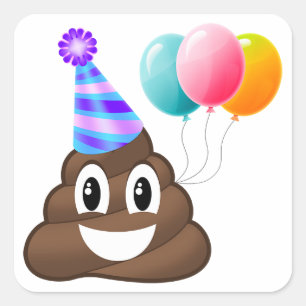 Carré Sticker Emoji Party Anniversaire