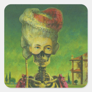 Carré Sticker en squelette gothique Horreur