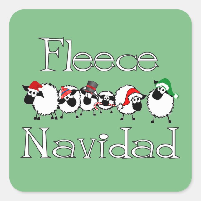 Carré Sticker Fleece Navidad (Devant)