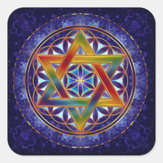 Carré Sticker Flower of Life - Design ORIGINAL par Lilya
