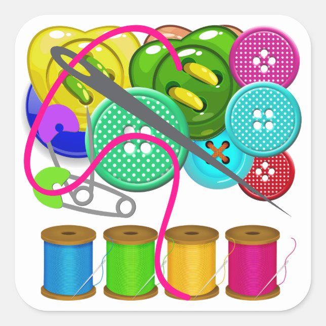 Carré STICKER Fournitures de couture (Devant)