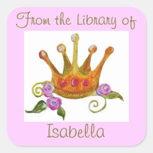 Carré Sticker "From the Library of" (personnalisable)