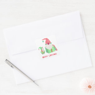Carré Sticker Gnome Holiday