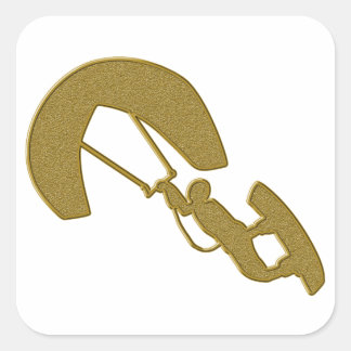 Carré Sticker Gold Kitesurfing