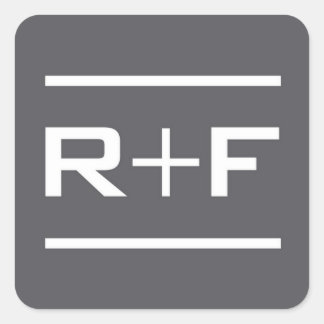 Carré Sticker gris R+F
