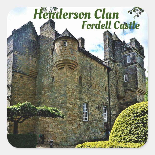 Carré Sticker Henderson Clan Scottish Fordell Castle (Devant)