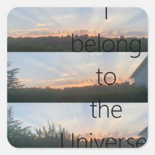 Carré Sticker - I belong to the Universe