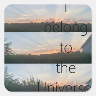 Carré Sticker - I belong to the Universe