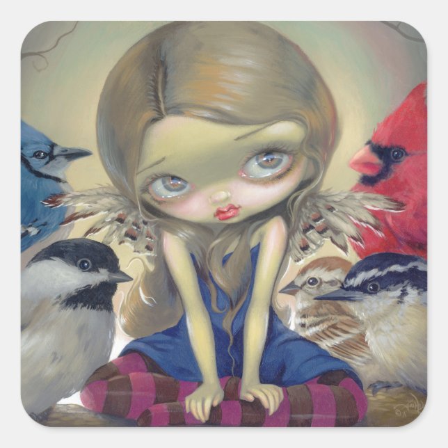Carré Sticker "Jardin Birds" (Devant)