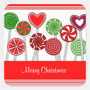 Carré Sticker Jote Christmas Lollipops