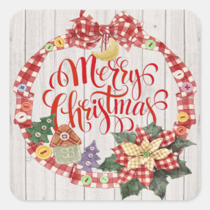 Carré Sticker Joyeux Noël