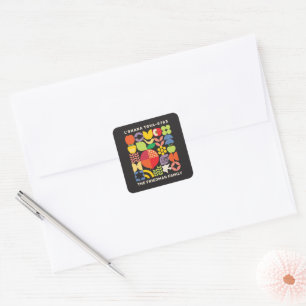 Carré Sticker juif Rosh Hashanah l'Shana Tova