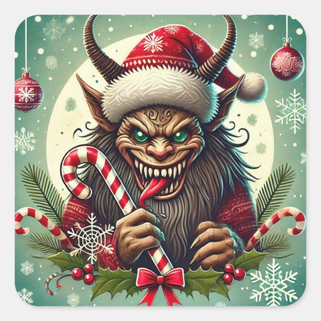 Carré Sticker Krampus de Noël (Devant)