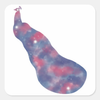Carré Sticker léger Peacock Starscape