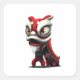 Carré Sticker Lion Dance