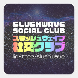 Carré Sticker Logo Club Social Slushwave
