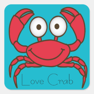 Carré Sticker Love Crab