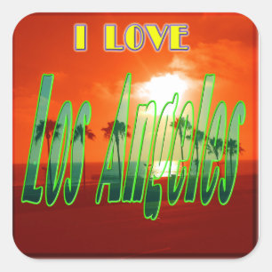 Carré Sticker "Lovely Los Angeles"