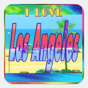 Carré Sticker "Lovely Los Angeles 2"