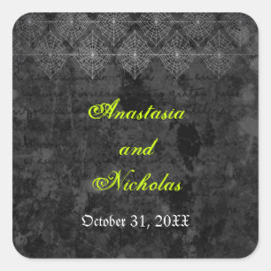 Carré Sticker Mariage Eerie Halloween