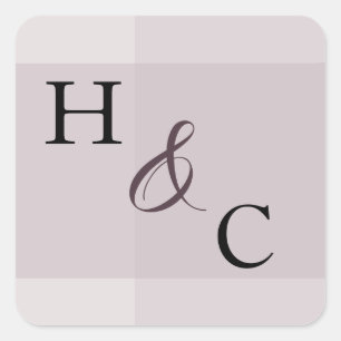 Carré Sticker Mariage minimaliste Lavender Grey