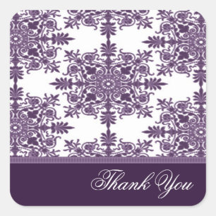 Carré Sticker Merci Damask Victorian Wisteria