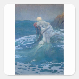 CARRÉ STICKER : MERMAID : HOWARD PYLE