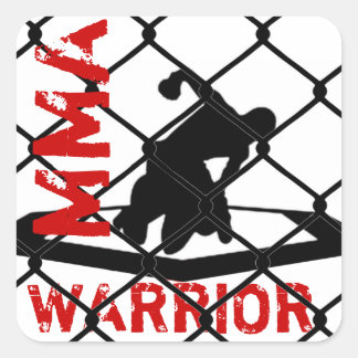 Carré Sticker mixed martial art WARRIOR