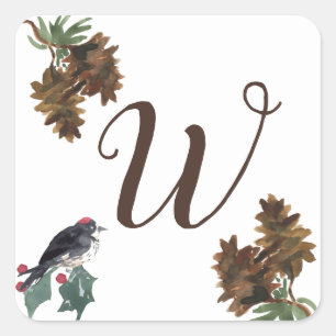 Carré Sticker Monogramme Paix dans la nature